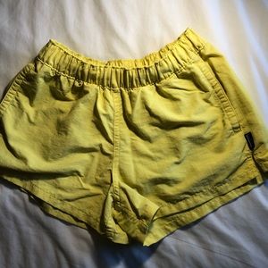 Yellow Patagonia baggies 2.5 inch